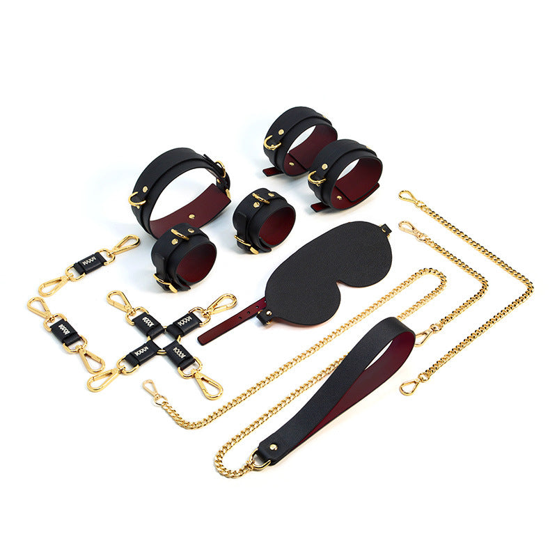 Sofyee Bdsm Sexspielzeug für Erwachsene, Leder-Bondage, 6-teiliges Set