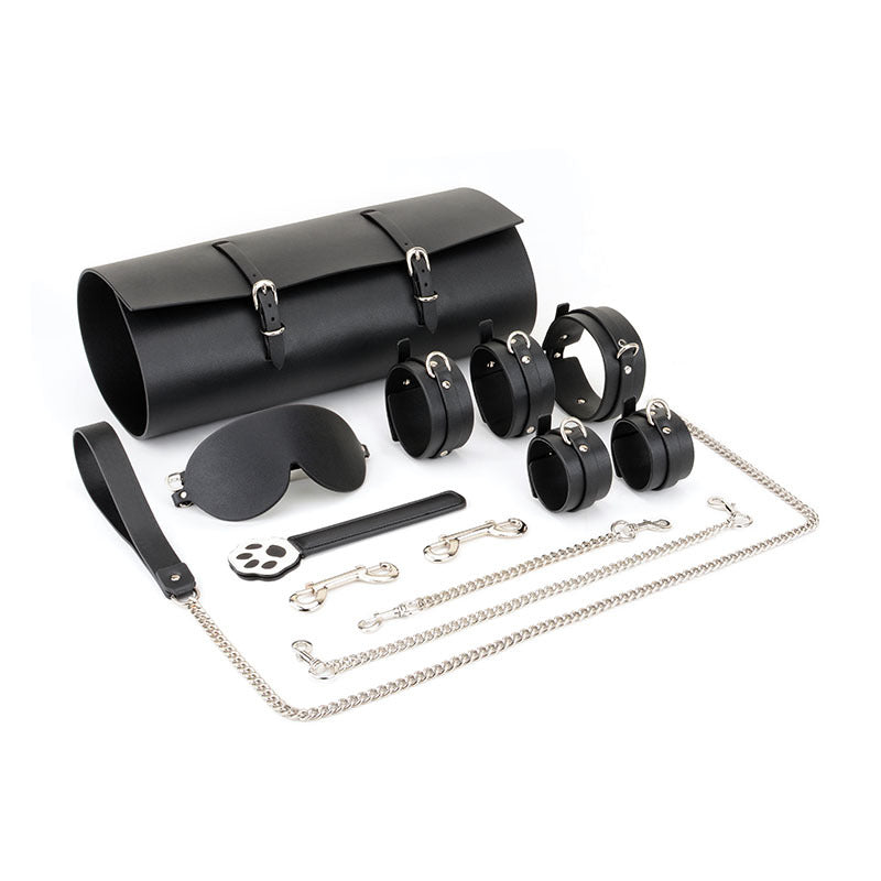 Sexy training supplies appliance storage bag leather-9pcs set