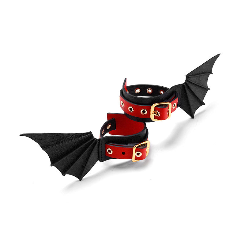 Bdsm Little Devil Handschellen Bundle Bondage Leder-4-teiliges Set 