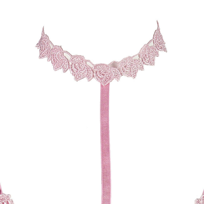 Sofyee Pink Bondage Girl Honeymoon Lingerie - Open Bra