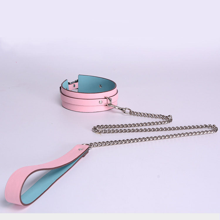 Sexy Cowhide Pink Bondage-6Pcs Set