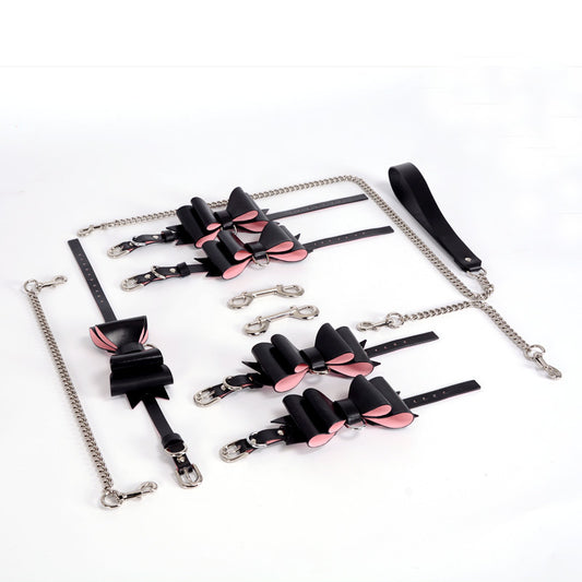 Sexy Leather Bundled Bow-5pcs Set