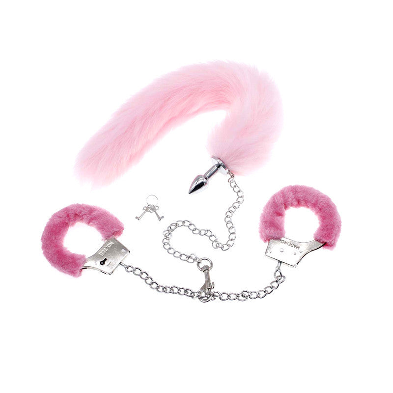 Sofyee Handcuffs + Fox Tail Plug Sex Toys