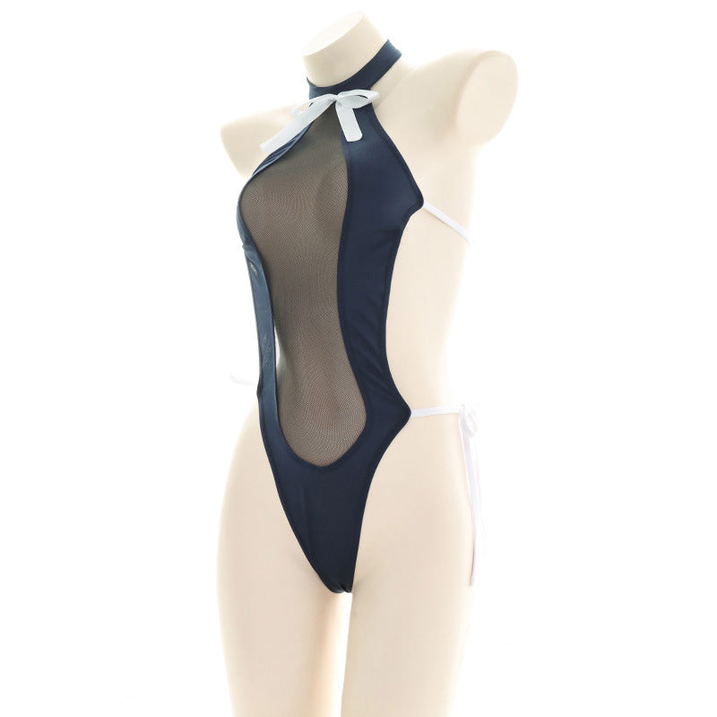 Sofyee Sexy High-Split Chest Mesh Dead Reservoir Water Underwear