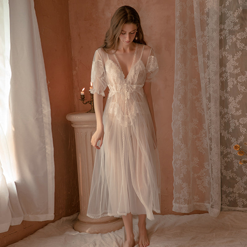 Pretty Honey Romance Lace Baby Doll Night Gown