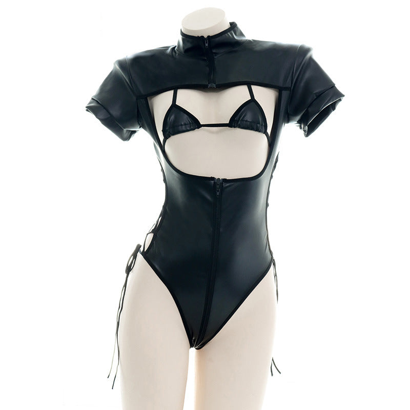 Sofyee  Sexy Tights Sexy Black Onesies