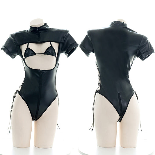 Sofyee  Sexy Tights Sexy Black Onesies