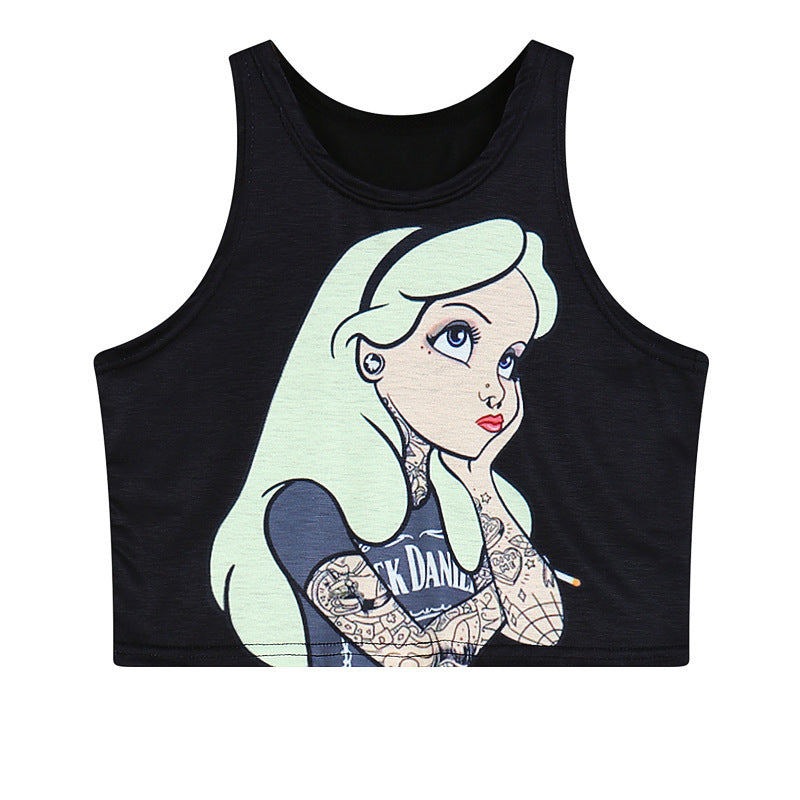 Sweet Girl Graphic Cropped Top
