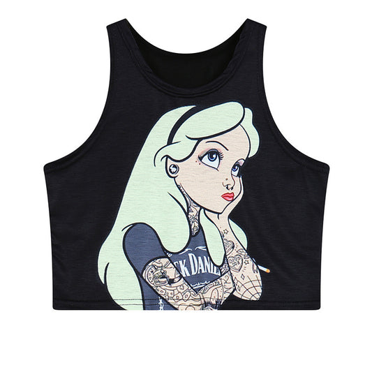 Sweet Girl Graphic Cropped Top