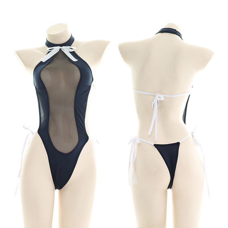 Sofyee Sexy High-Split Chest Mesh Dead Reservoir Water Underwear