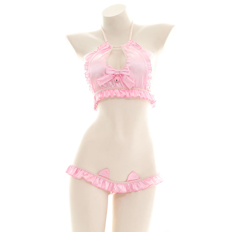 Sofyee   Pink Erotic Fun Halter Neck Sexy Lingerie