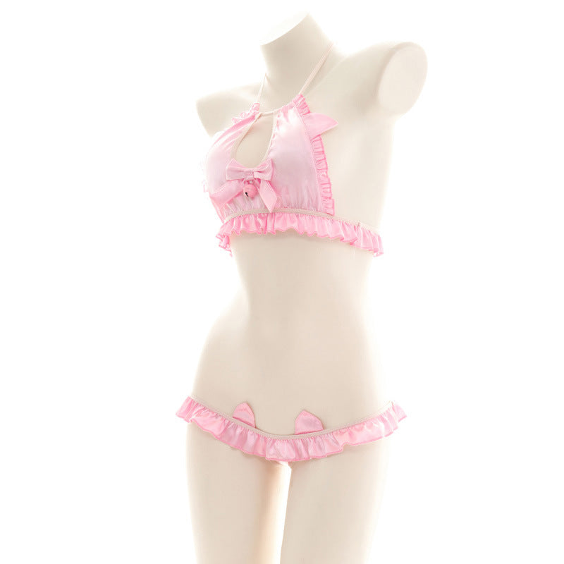 Sofyee   Pink Erotic Fun Halter Neck Sexy Lingerie