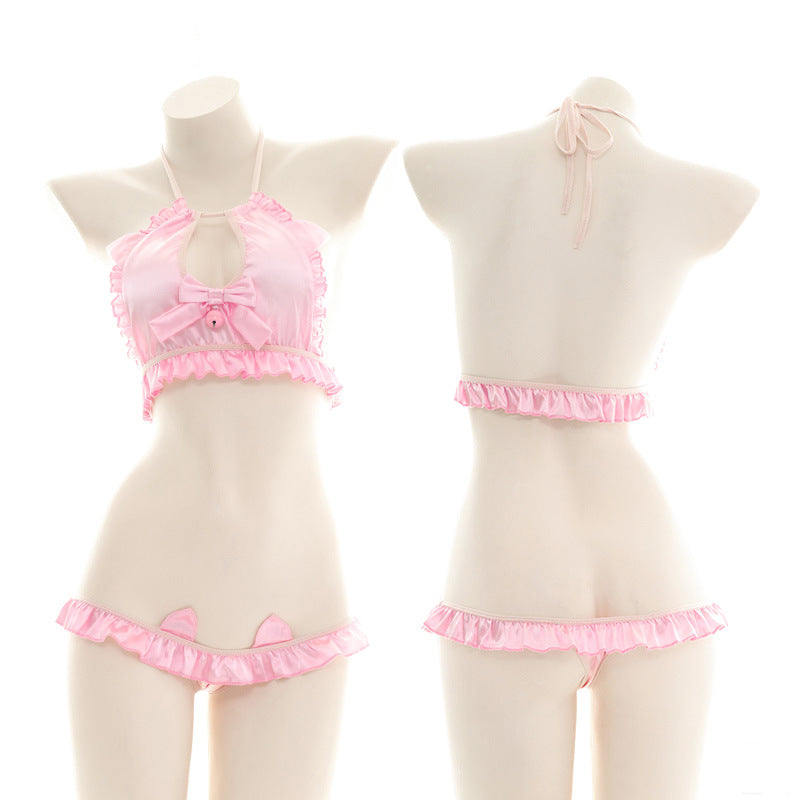 Sofyee   Pink Erotic Fun Halter Neck Sexy Lingerie