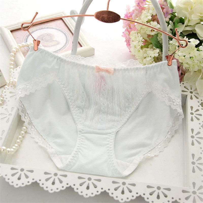 Wimpern Spitzen Schleife Girly Kawaii Sweetie Herz Unterwäsche Höschen 