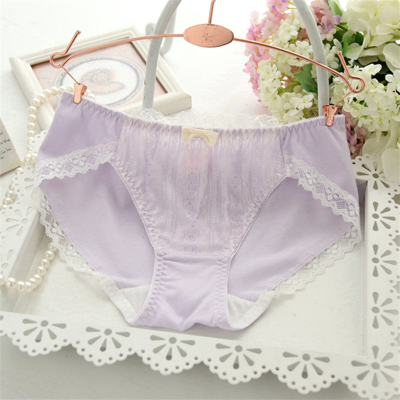 Wimpern Spitzen Schleife Girly Kawaii Sweetie Herz Unterwäsche Höschen 