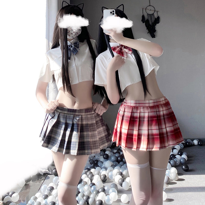 Anime School Girl Shirt Skirt Set