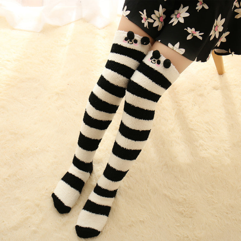 Bunny Striped Kawaii Tumblr Lolita Cutie Over Knee Thigh High Long Socks