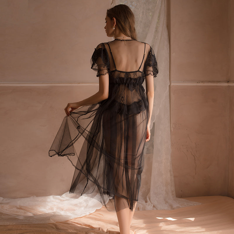 Pretty Honey Romance Lace Baby Doll Night Gown