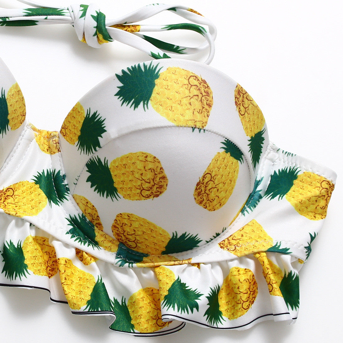 Your Dreaming Vacation Kiss Pineapple Printed Bikini Set - sofyee