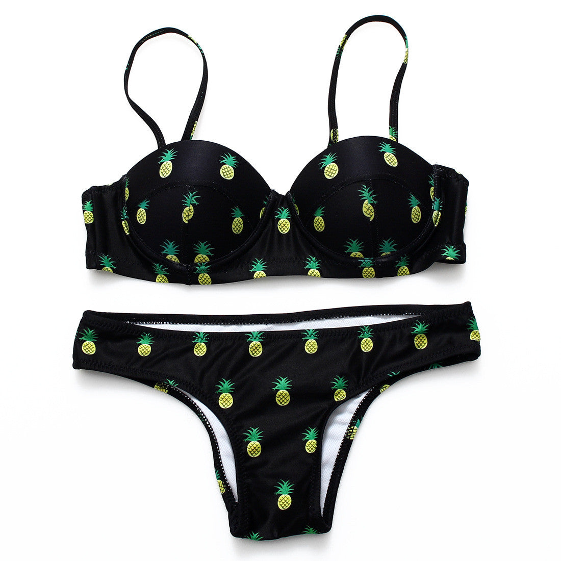 Eye Catching Pineapple Bikini Set - sofyee