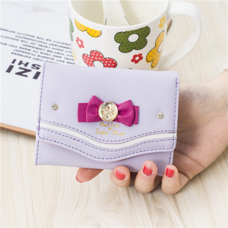 Lovely Luna Love Sailor Moon Cat Coin Leather Purse