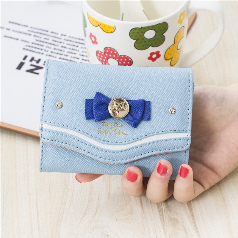 Lovely Luna Love Sailor Moon Cat Coin Leather Purse