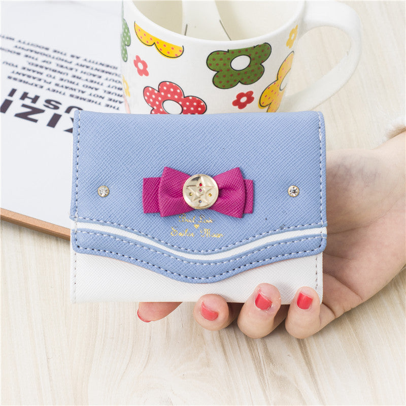 Lovely Luna Love Sailor Moon Cat Coin Leather Purse