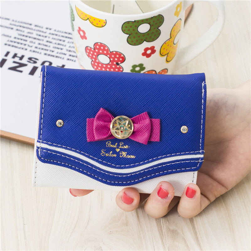Lovely Luna Love Sailor Moon Cat Coin Leather Purse