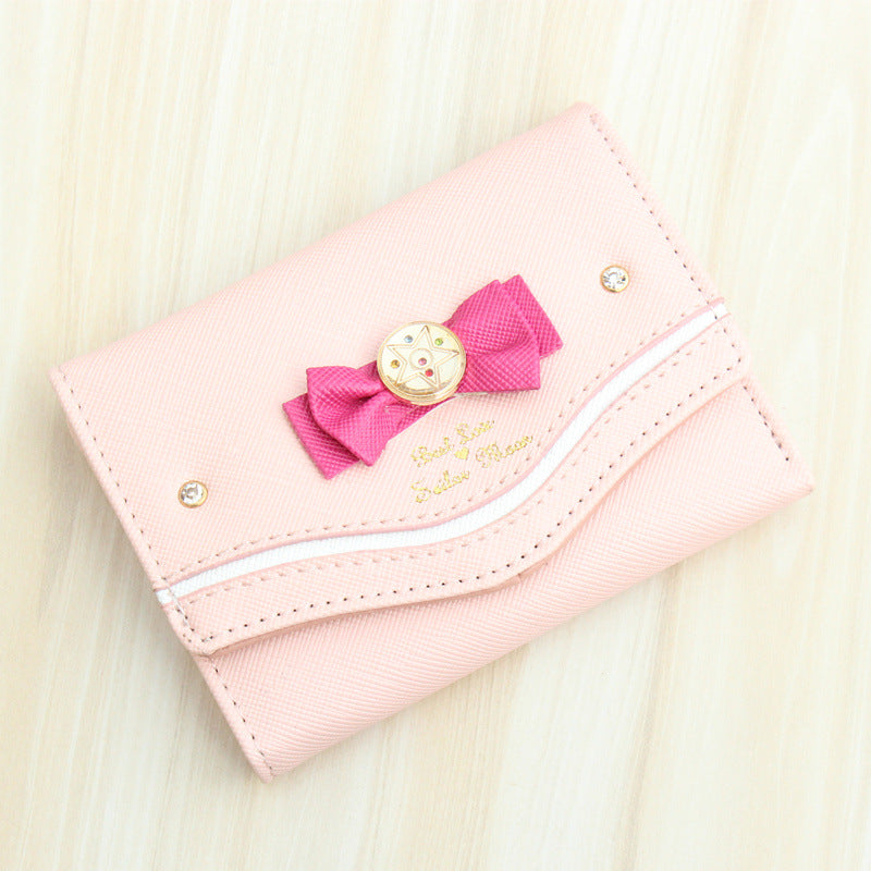 Lovely Luna Love Sailor Moon Cat Coin Leather Purse