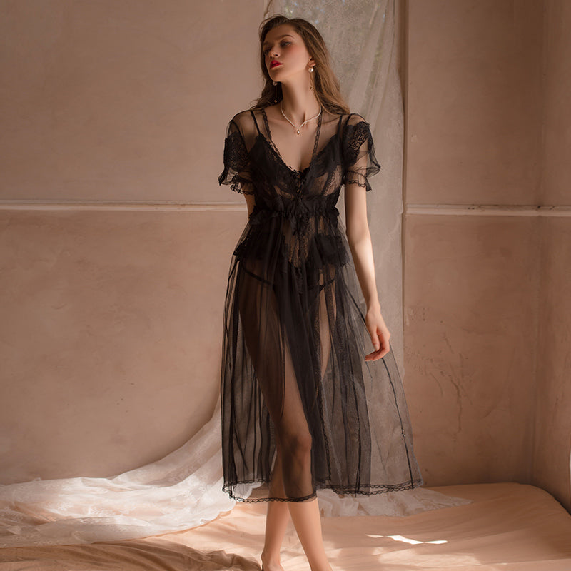 Pretty Honey Romance Lace Baby Doll Night Gown