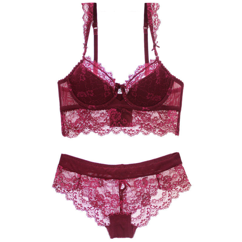 Darling Eyelash Lace Full Cup Long Line Bra - sofyee