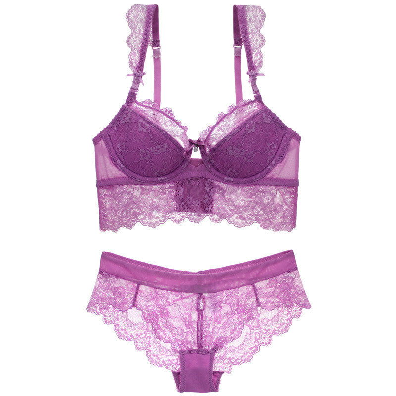 Darling Eyelash Lace Full Cup Long Line Bra - sofyee