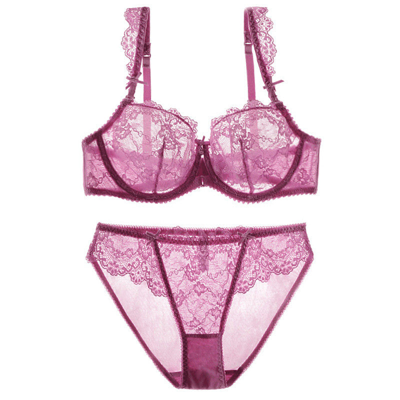 Infinite Lace Soft Bow-tied Full Cup Bra - sofyee
