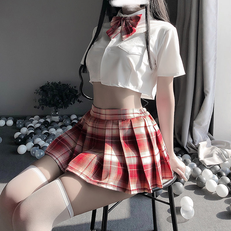 Anime School Girl Shirt Skirt Set