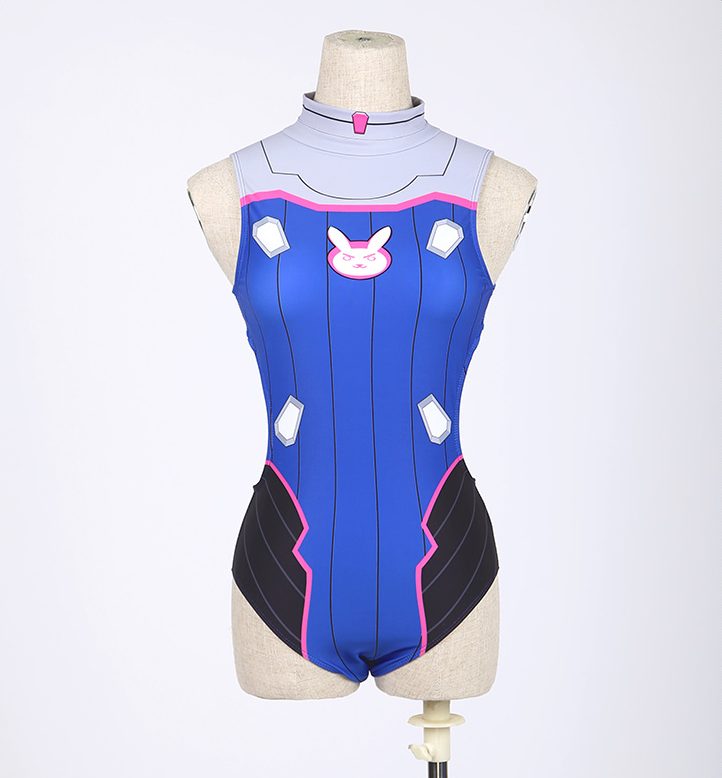 D.VA Bunny Kawaii Japanese Cosplay Swimsuit Bikini Set
