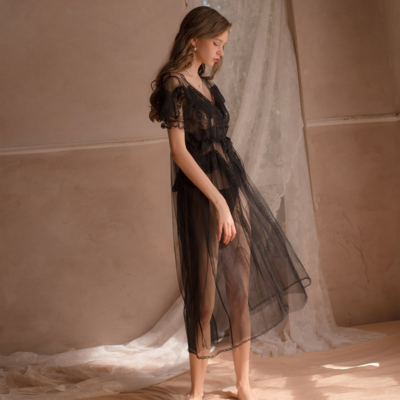 Pretty Honey Romance Lace Baby Doll Night Gown
