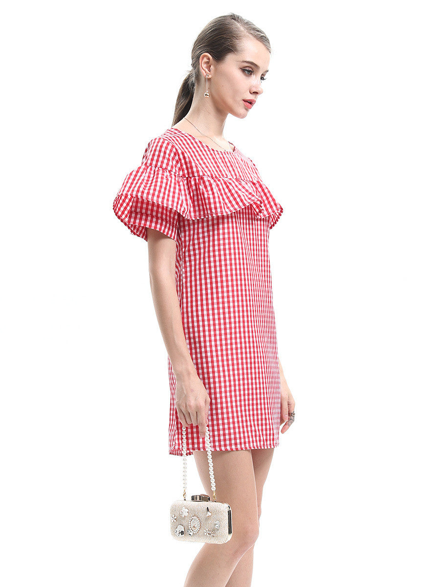 Pink Peachy Ruffle Stripe Midi Dress - sofyee