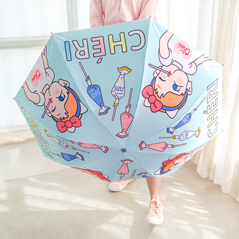 Pastel Cartoon Kawaii Aesthetic Umbrella