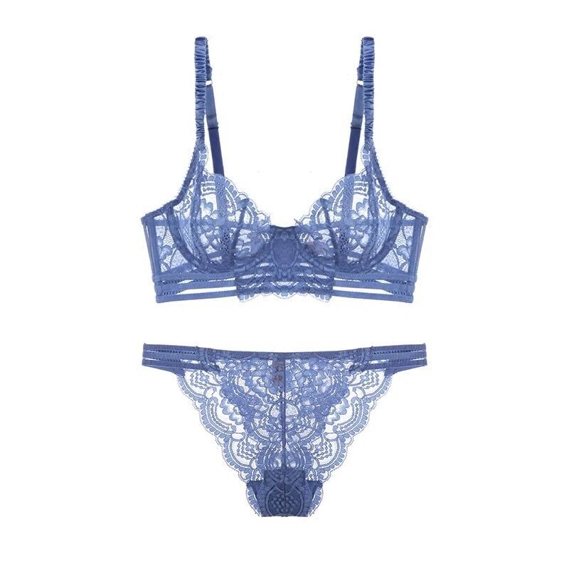 Lace Unlined Demi Bra With Free Panty