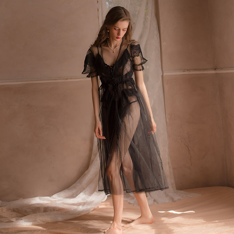 Pretty Honey Romance Lace Baby Doll Night Gown