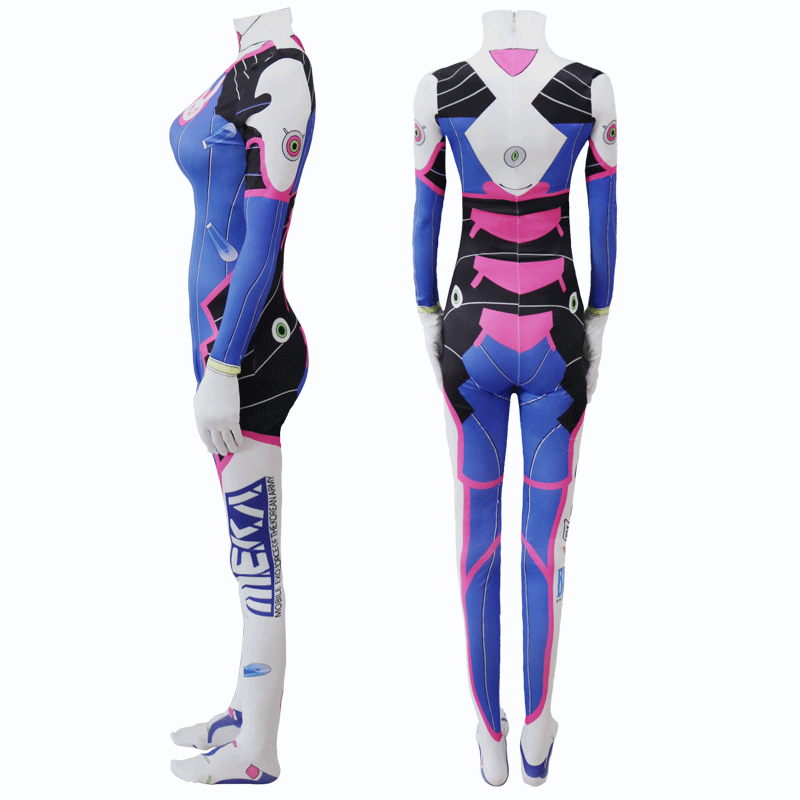 Katze Hase Anime Kawaii D.VA Overwatch Cosplay süßer einteiliger Body