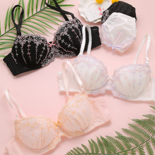Romance Wave Lace Spring Flower Bra
