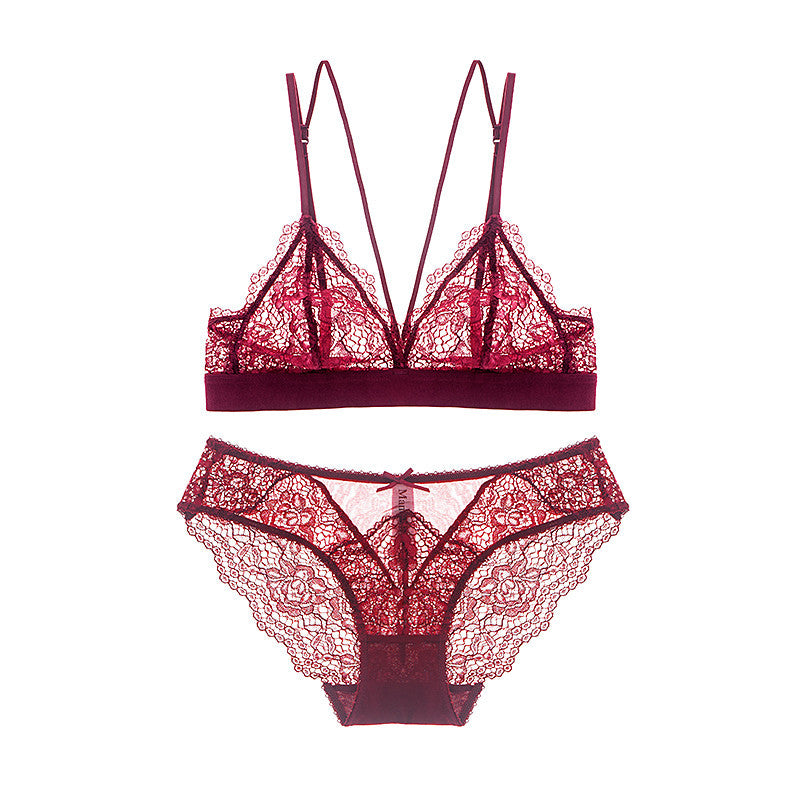 Romantic Eyelash Trimmed Bralette & Panty Set