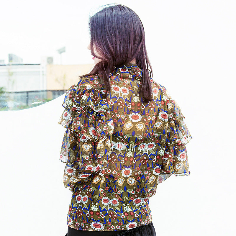 Blossom In The Fall Ruffle Blouse