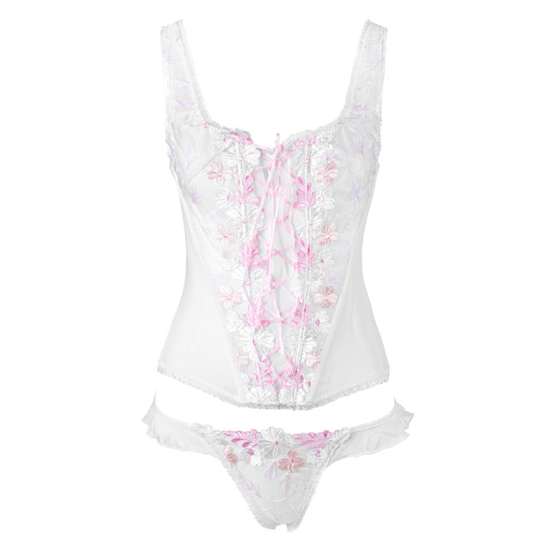 Snow Princess Flower Corset Lingerie