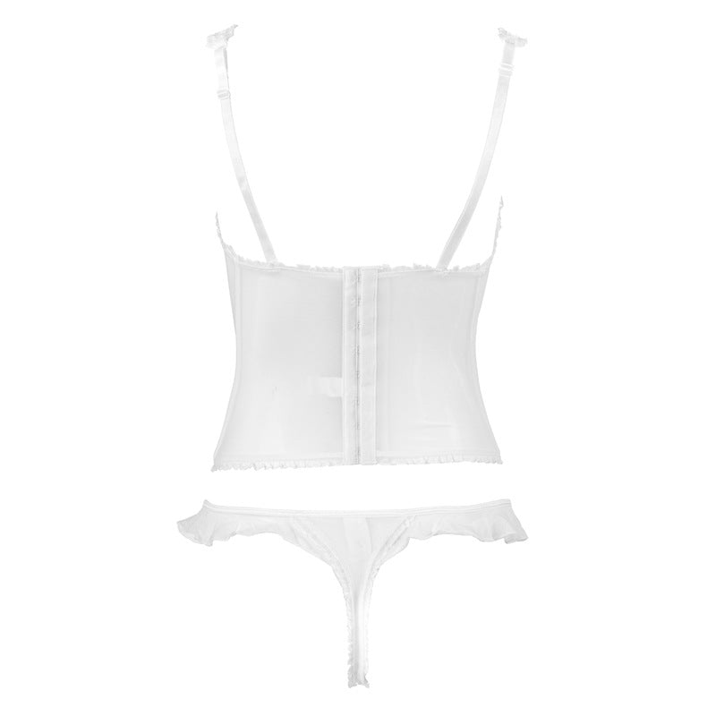 Snow Princess Flower Corset Lingerie