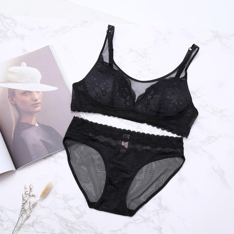 Sexy Femme Lace See Through Bra & Panty Set