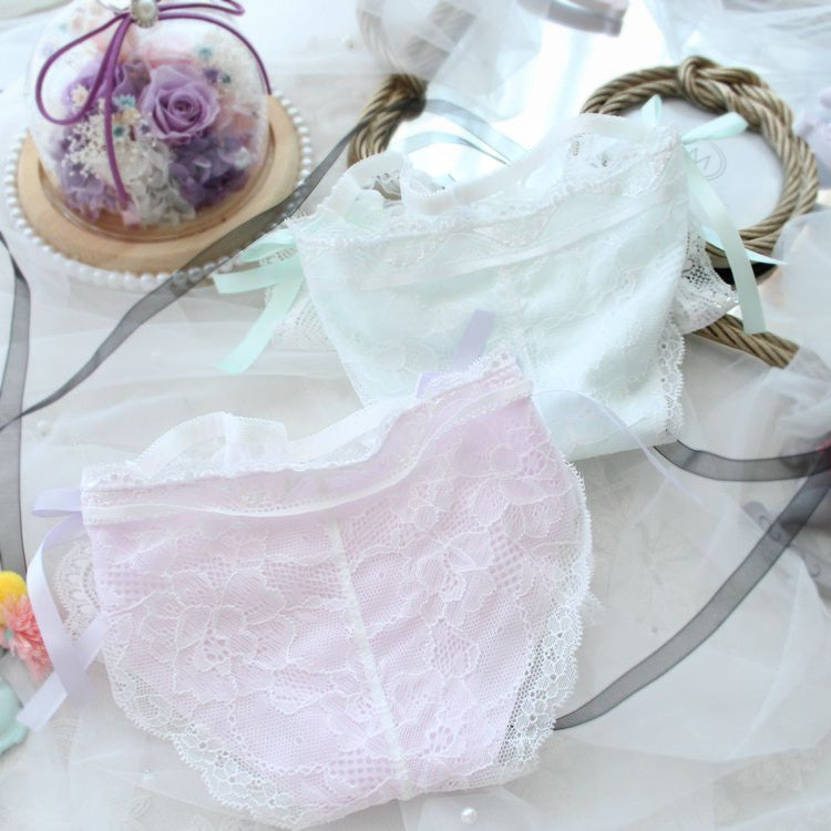 Sheer See Through Candy Color Lacy Cute Lace Sweetie Cheekie Panty