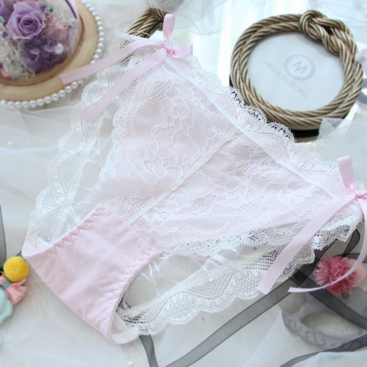 Sheer See Through Candy Color Lacy Cute Lace Sweetie Cheekie Panty