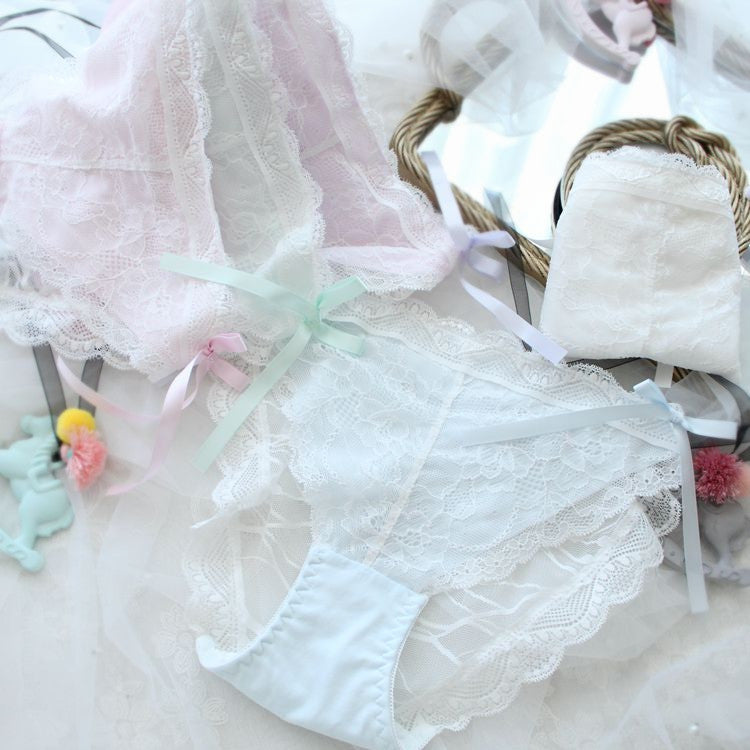 Sheer See Through Candy Color Lacy Cute Lace Sweetie Cheekie Panty